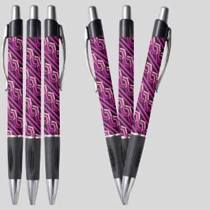 Stylo Motif de bandes violettes colorées