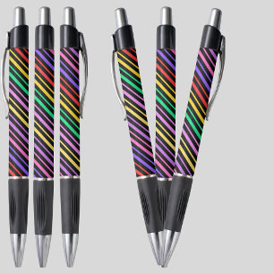 Stylo Motif de bandes violettes colorées