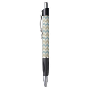 Stylo Motif de Chevron sur la texture de toile
