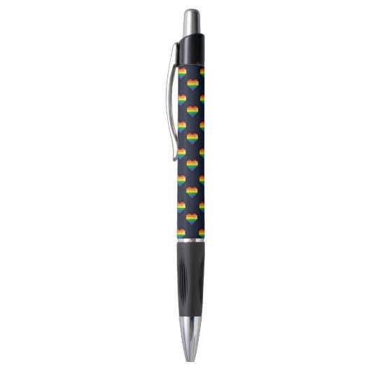 Stylo Motif de coeur Rainbow 8 Bit (Haut (Vertical))