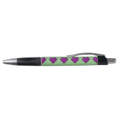 Stylo Motif de coeur violet Pixel (Haut)