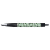 Stylo Motif de cœurs de trèfle vert clair ludique celtiq (Devant)
