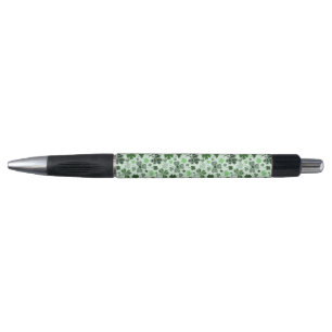 Stylo Motif de cœurs de trèfle vert clair ludique celtiq