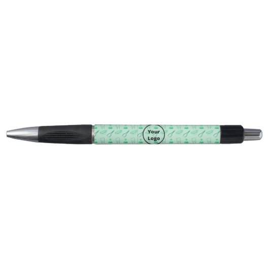 Stylo Motif de dentiste vert (Devant)