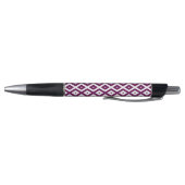 Stylo Motif de diamant blanc et violet de prune (Bas)