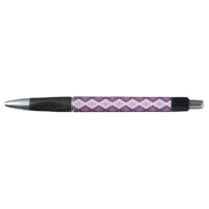 Stylo Motif de diamant violet