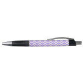 Stylo Motif de diamants violet et blanc (Haut)