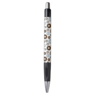 Stylo Motif De Donuts, Donuts Bleus, Donuts Brown