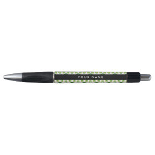 Stylo Motif de feuille, feuilles vertes, votre nom