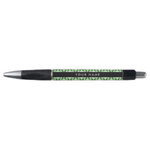 Stylo Motif de feuille, Feuilles vertes, Votre nom