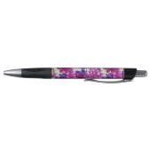 Stylo Motif de fleurs abstrait de rose et de pourpre (Bas)