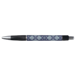 Stylo Motif de formes géométriques bleues