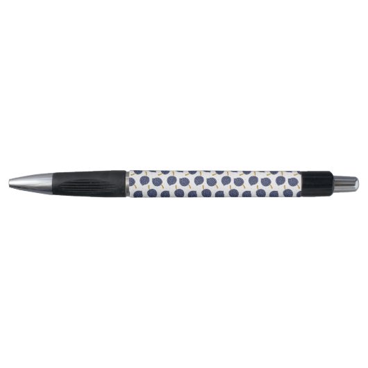 Stylo Motif de fruits de la bombe Abstraite bleue marine (Devant)
