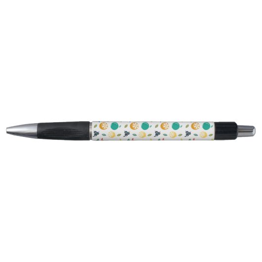 Stylo Motif de fruits, Plum, Orange, Citron, Poire, Pomm (Devant)