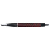 Stylo Motif de grenat et fleur de lis noir royal (Devant)