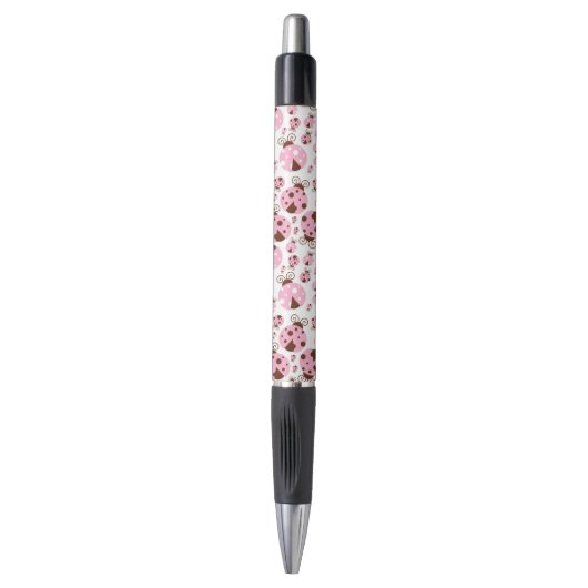 Stylo Motif De Ladybugs, Mignons Ladybugs, Pink Ladybugs (Devant (Vertical))