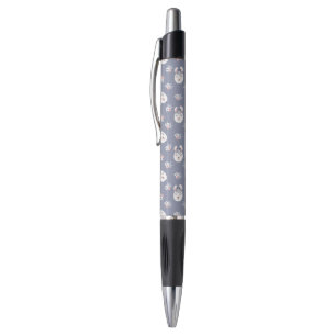 Stylo Motif de lamas et de fleurs
