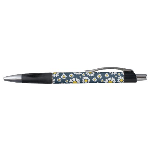 Stylo Motif de marguerite, marguerites blanches, Votre n (Haut)