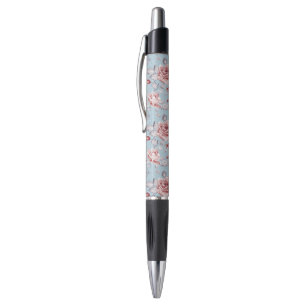 Stylo Motif de papier peint d'élégance des roses roses