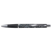 Stylo Motif de papillon noir et blanc (Dos)