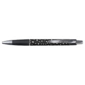 Stylo Motif de perle sur fond noir (Dos)