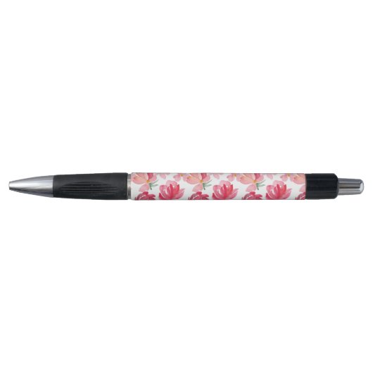 Stylo Motif de pivoine d'aquarelle (Devant)