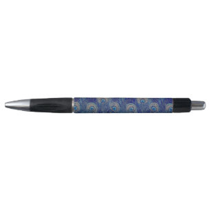 Stylo Motif de plume de paon de luxe Art Nouveau
