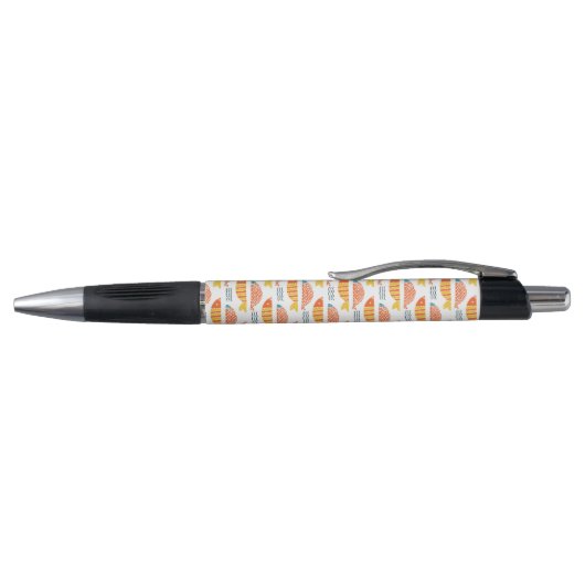 Stylo Motif de poissons de natation d'art populaire (Haut)