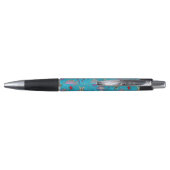 Stylo Motif de poissons de turquoise (Dos)