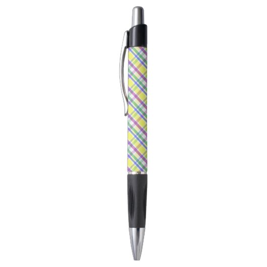 Stylo Motif de printemps Pâques Pastel Plaid (Haut (Vertical))