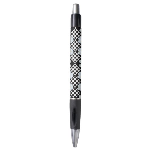 Stylo Motif de sansy noir et blanc (Devant (Vertical))