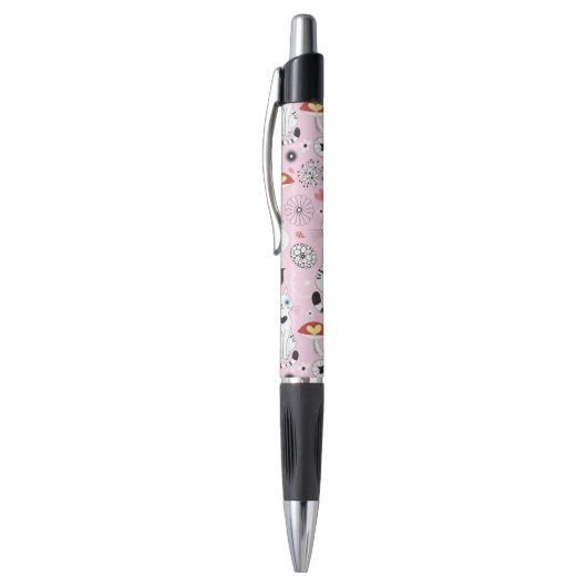 Stylo motif des chats et des fleurs (Haut (Vertical))