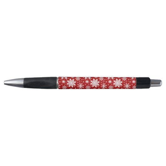 Stylo Motif des flocons blancs de Noël sans couture (Devant)