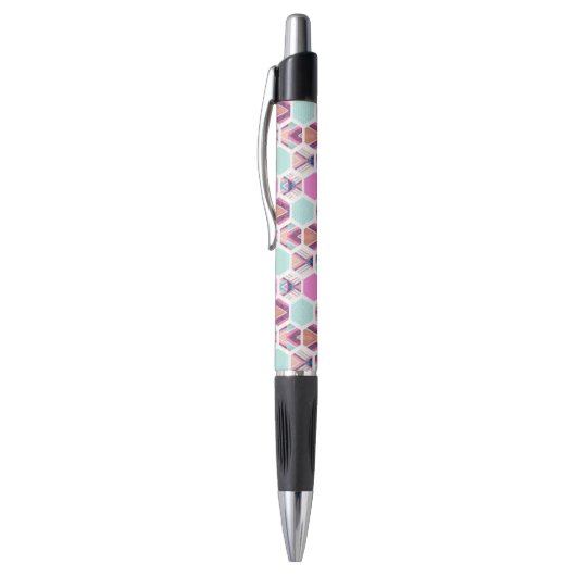 Stylo Motif d'hexagone d'aquarelle (Haut (Vertical))