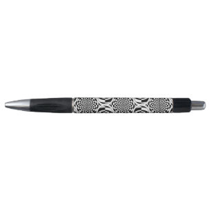 Stylo Motif d'hypnose noir & blanc + votre idée