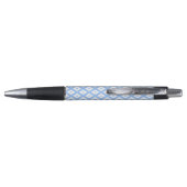 Stylo Motif diamant bleu et blanc (Dos)