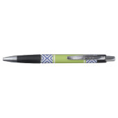 Stylo Motif Diamants bleus et verts (Dos)