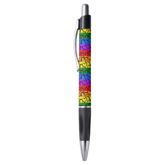 Stylo Motif du coeur arc-en-ciel (Haut (Vertical))