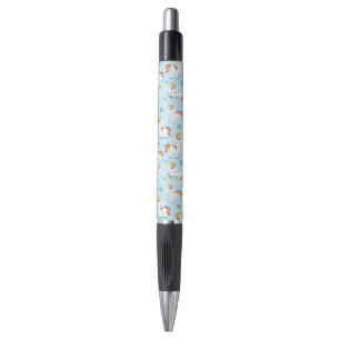 Stylo Motif D'Unicornes, De Mignons Unicornes, Fleurs