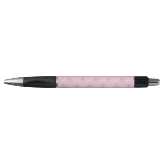 Stylo Motif Empreinte de patte rose (Devant)