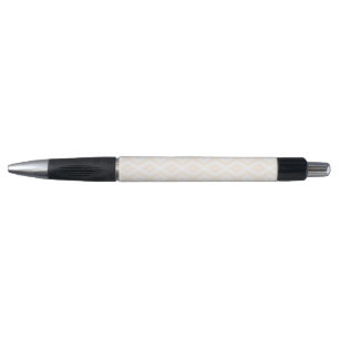 Stylo Motif en diamant beige et blanc