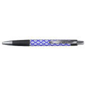 Stylo Motif en diamant bleu et blanc (Dos)