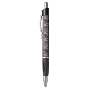 Stylo Motif ethnique noir d'éléphant