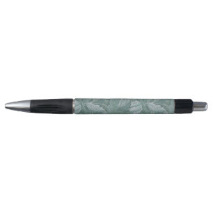 Stylo Motif feuille d'acanthe bleu sarcelle de William M