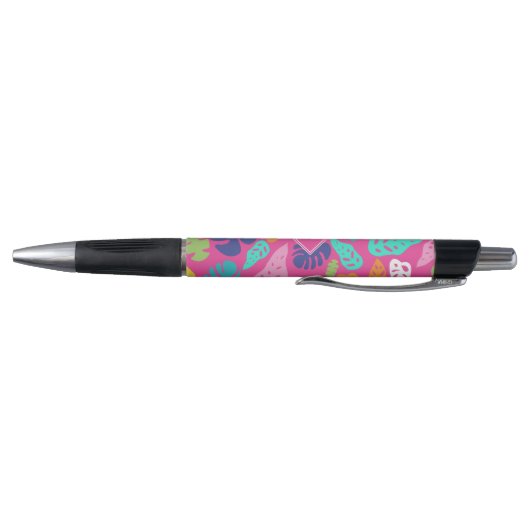 Stylo Motif Feuille d'été de couleur vive (Bas)