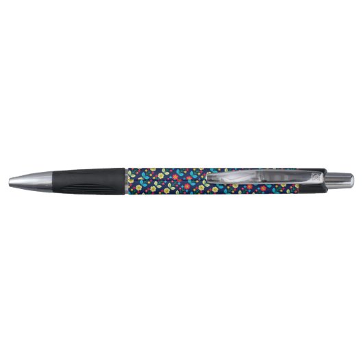 Stylo Motif floral coloré (Dos)