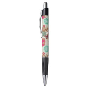 Stylo Motif floral dans le rétro style