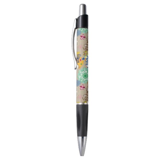 Stylo Motif floral dans le rétro style 3 (Haut (Vertical))