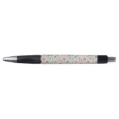 Stylo Motif floral d'art populaire turquoise et de (Devant)