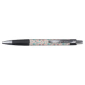 Stylo Motif floral d'art populaire turquoise et de (Dos)